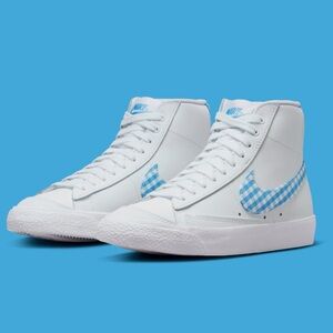Nike | Blazer Mid '77 'University Blue Gingham' | White University Blue | NWT